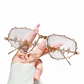 🕶️ -50%! ✨ Chica zonnebril voor dames met strassteentjes – koperlegering + AC glazen – geometrisch montuur UV400 & gezichtssmallend effect 💎