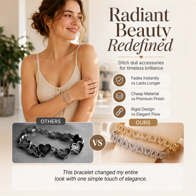 Elegante armband met glinsterend hartje voor dames
