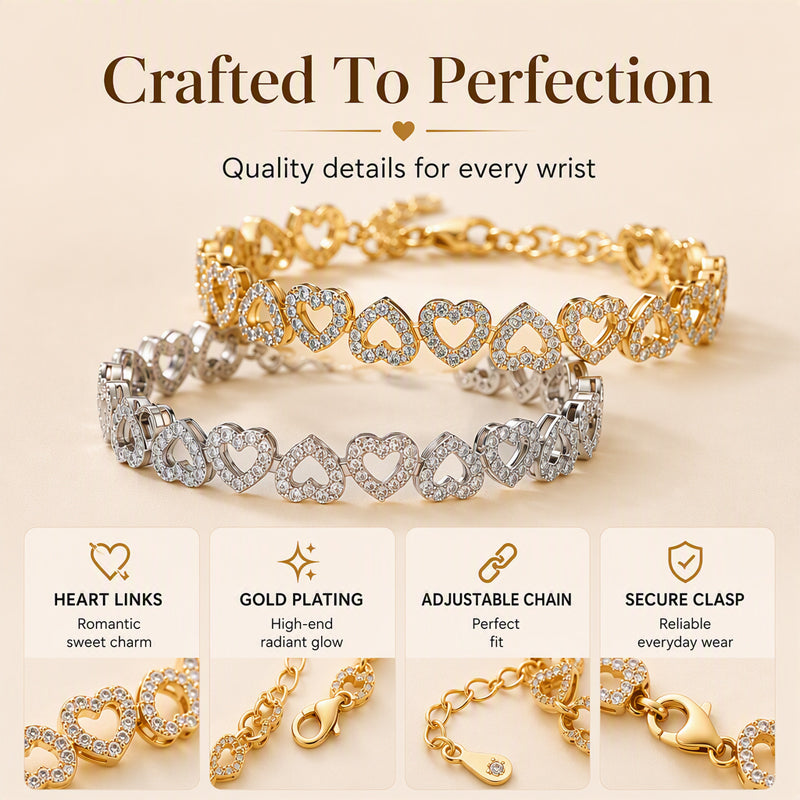 Elegante armband met glinsterend hartje voor dames