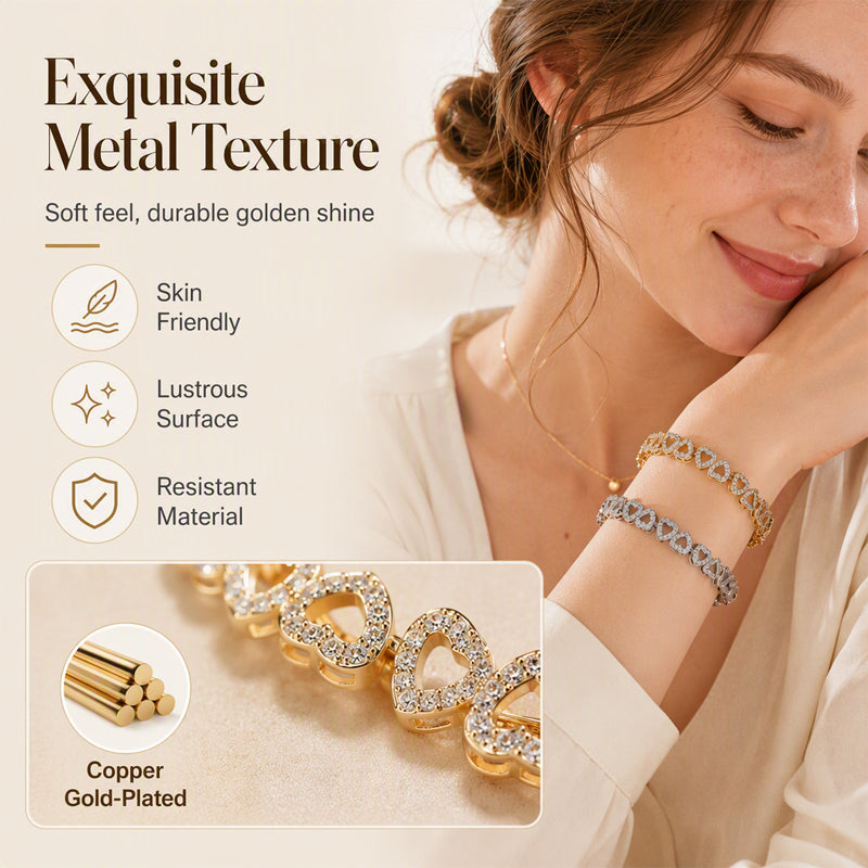 Elegante armband met glinsterend hartje voor dames