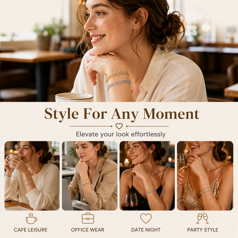 Elegante armband met glinsterend hartje voor dames