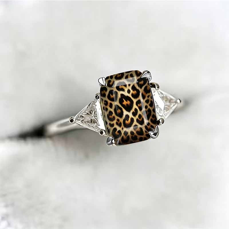 Vintage Luipaardprint Koperen Ring