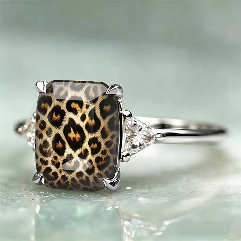 Vintage Luipaardprint Koperen Ring