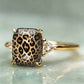 Vintage Luipaardprint Koperen Ring