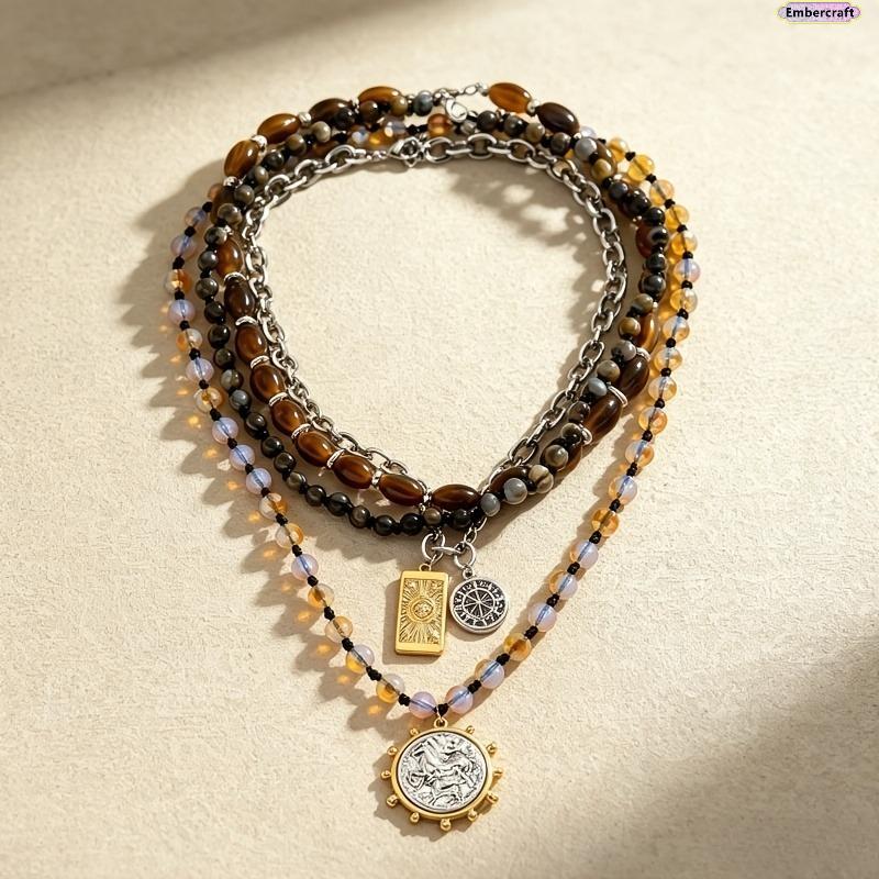 Retro Meerlaagse Kralenketting