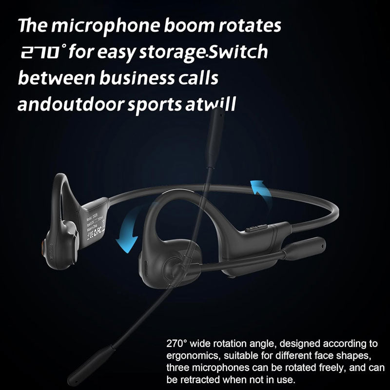 Bluetooth-headset met open oorontwerp en ruisonderdrukkende microfoon