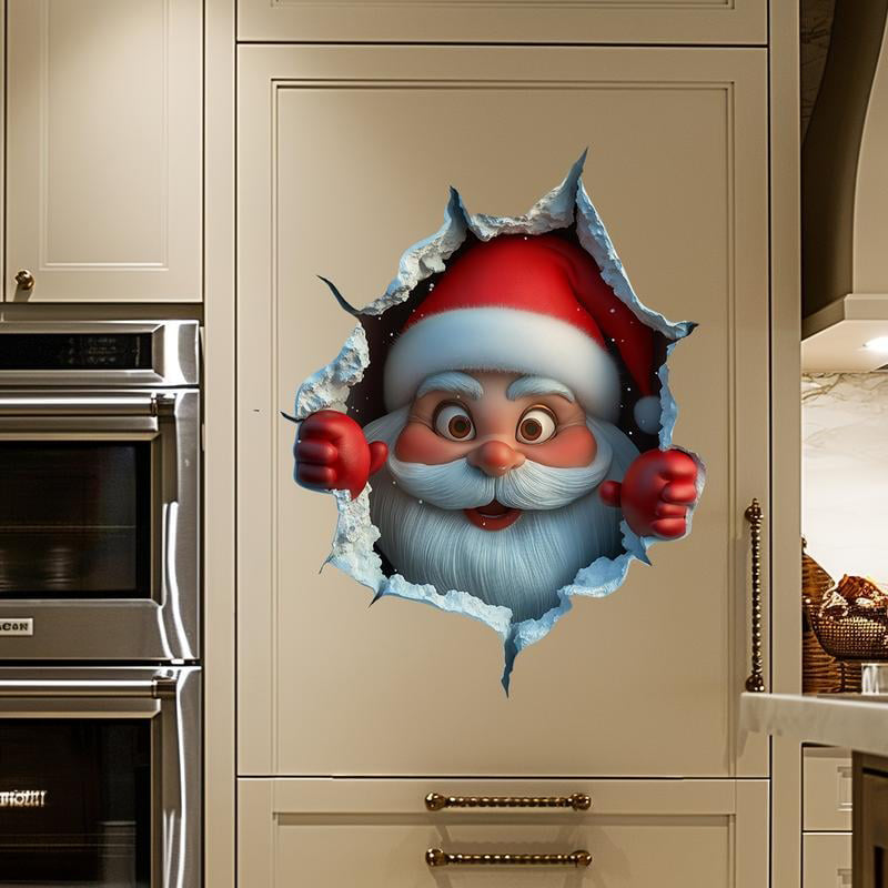 Creatieve kerstmuursticker