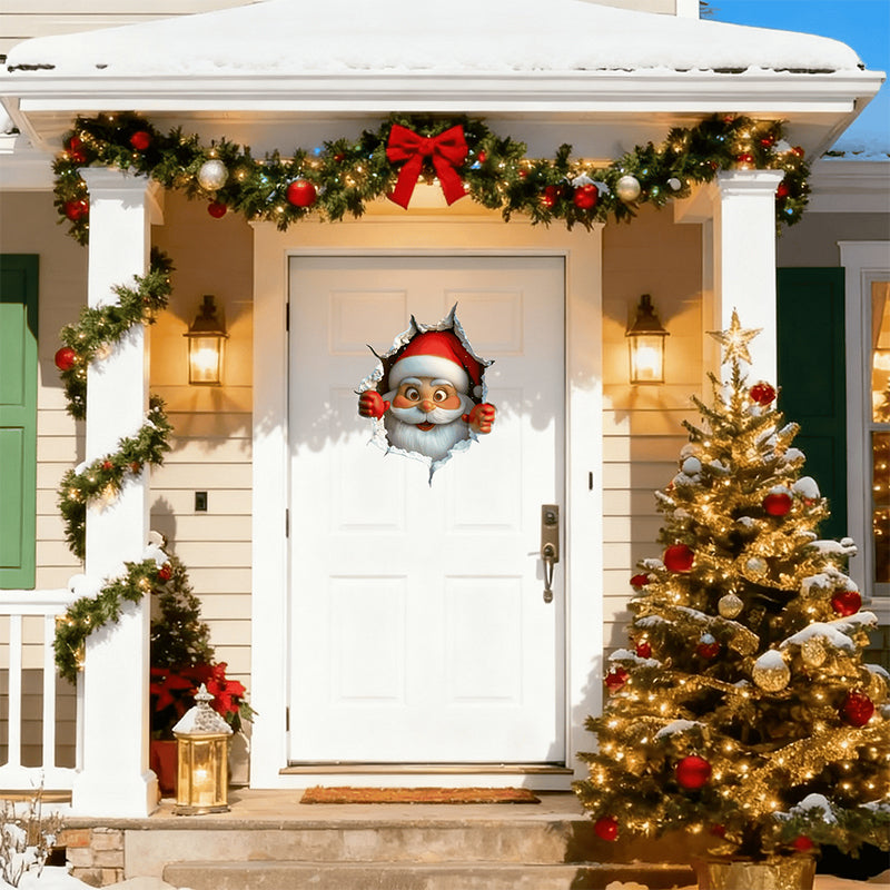 Creatieve kerstmuursticker