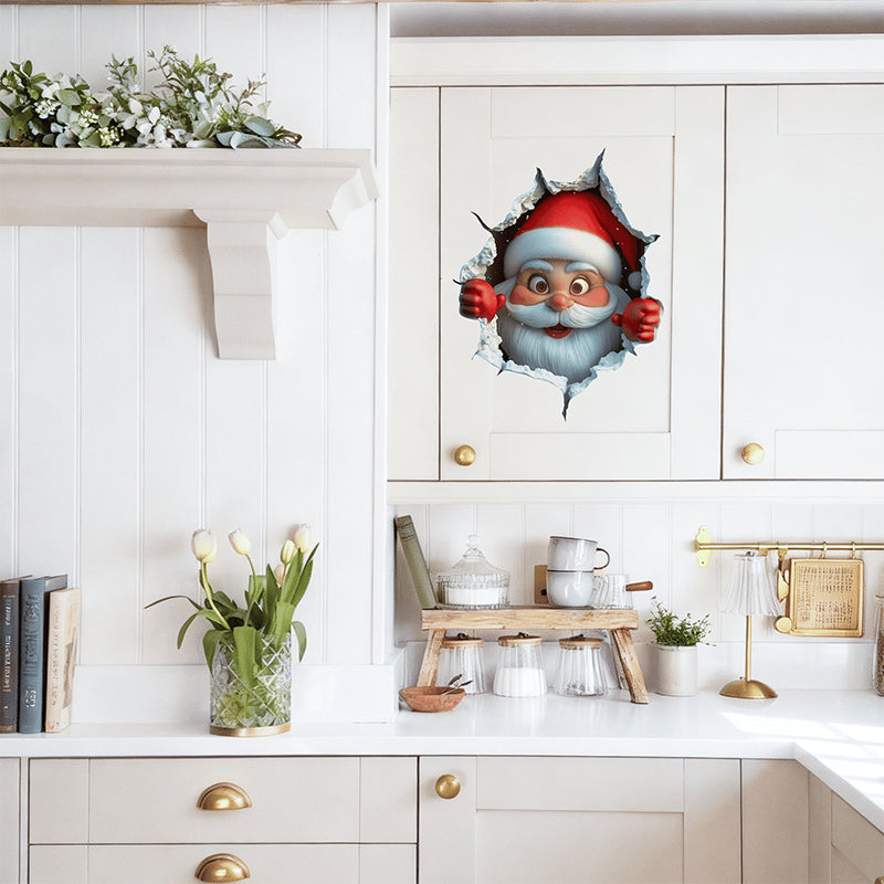 Creatieve kerstmuursticker