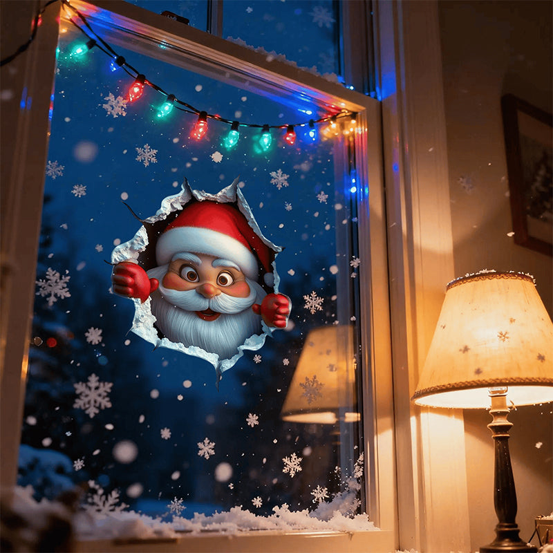 Creatieve kerstmuursticker