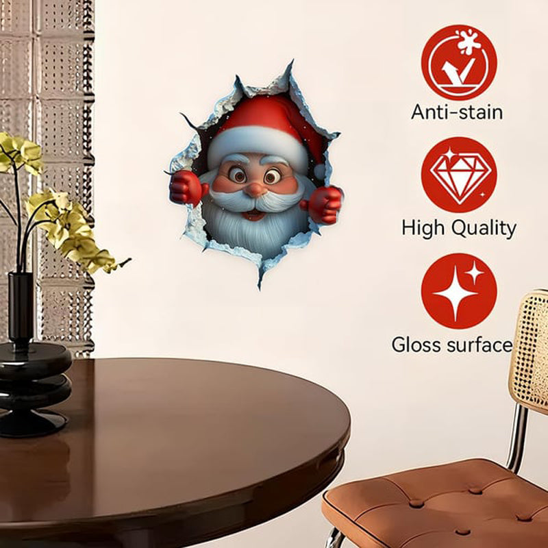 Creatieve kerstmuursticker