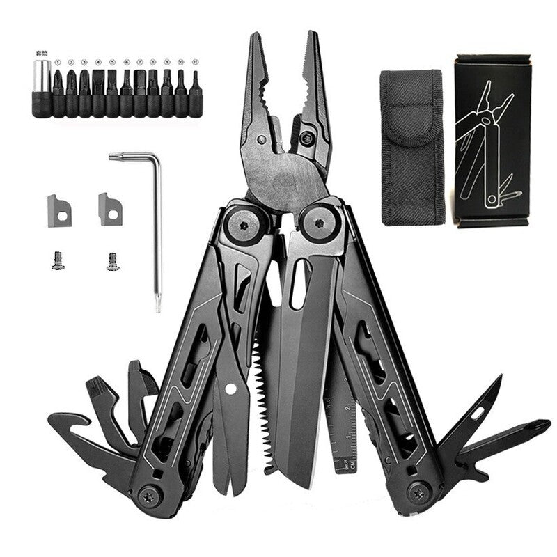 💥Tijdelijke korting!🔥 Opvouwbare Multifunctionele Tang met Etui – 3Cr13 Roestvrij Staal, Ingebouwde Schaar – Ideaal voor Kamperen & Reparaties ✨