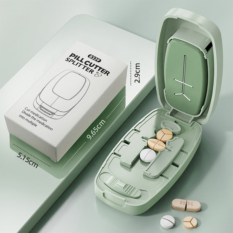 💊✨ NU 60% KORTING! Draagbare Pillensnijder met Opbergdoosje – Eenvoudig & Nauwkeurig Splitsen | Compact voor Thuis & Onderweg