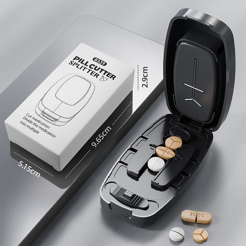 💊✨ NU 60% KORTING! Draagbare Pillensnijder met Opbergdoosje – Eenvoudig & Nauwkeurig Splitsen | Compact voor Thuis & Onderweg