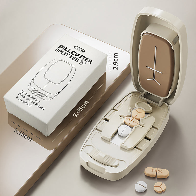 💊✨ NU 60% KORTING! Draagbare Pillensnijder met Opbergdoosje – Eenvoudig & Nauwkeurig Splitsen | Compact voor Thuis & Onderweg