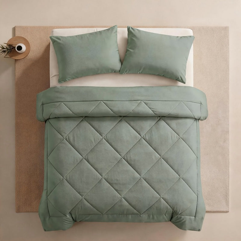 ⏰🛏️3-teiliges Steppbett-Set aus gebürsteter Mikrofaser