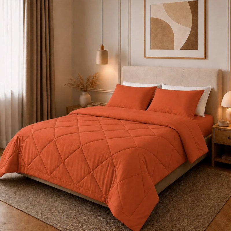 ⏰🛏️3-teiliges Steppbett-Set aus gebürsteter Mikrofaser