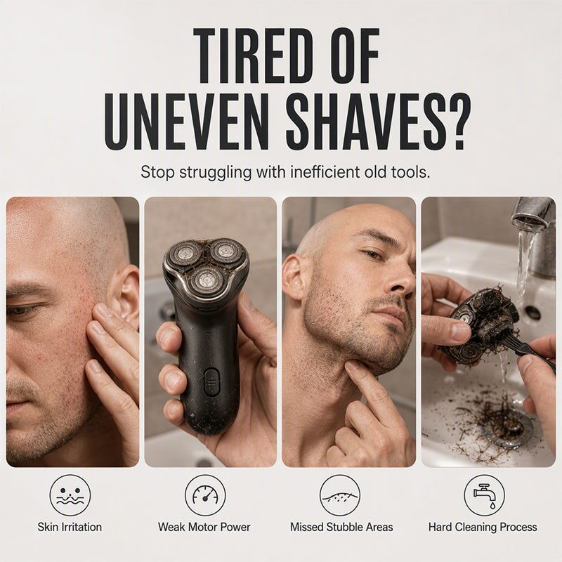 📢📢50% OFF !! ⏰2-in-1 scheerapparaat – kaal scheren én baard trimmen met 1 apparaat
