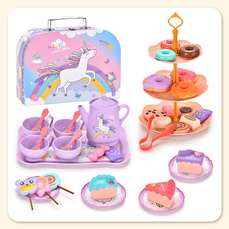🦄🏰 NU 50% KORTING! Unicorn Kasteel Theeservies voor Kinderen – Leuk voor Rollenspellen, Theekransjes & Fantasiespel | Compact & Makkelijk Mee te Nemen ✨