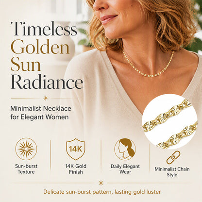 Elegante, vergulde ketting met platte schakels voor dames