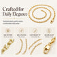 Elegante, vergulde ketting met platte schakels voor dames