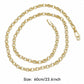 Elegante, vergulde ketting met platte schakels voor dames