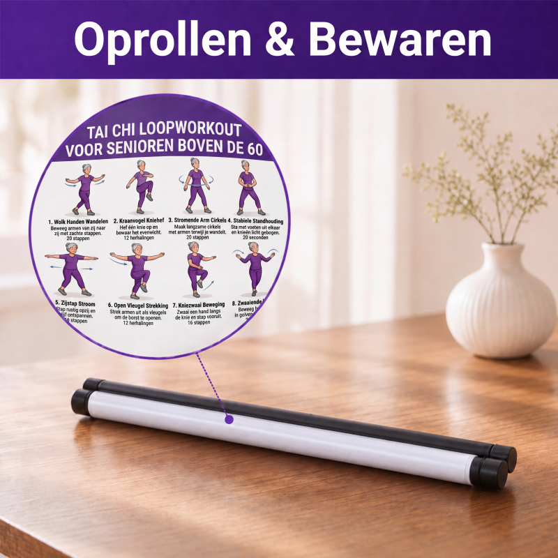 Tai Chi-workoutposter voor senioren