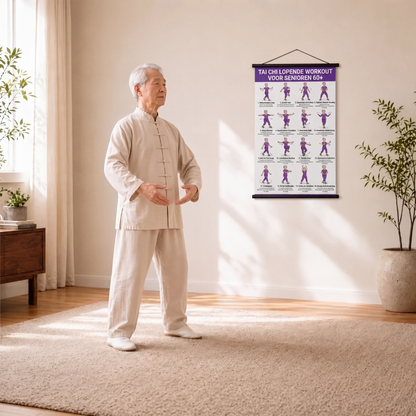 Tai Chi-workoutposter voor senioren