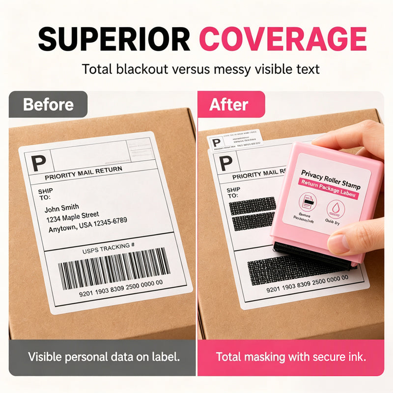 Privacy-rolstempel voor post- en verzendetiketten