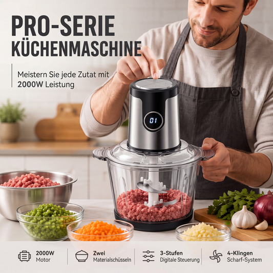 🥩 57 % Rabatt ! Elektrischer Fleischwolf & Küchenmaschine – 2000W Power, in Sekunden zerkleinert! 🔪 Für Fleisch & Gemüse, smarte Steuerung, rostfreier Edelstahl ⚡