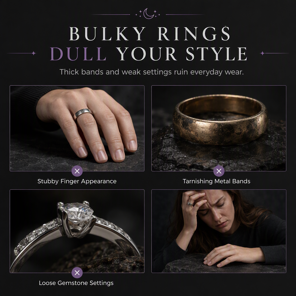 🌙 50% RABATT! 💍 Mondstein Ring – Halbmond-Design & mystische Eleganz ✨