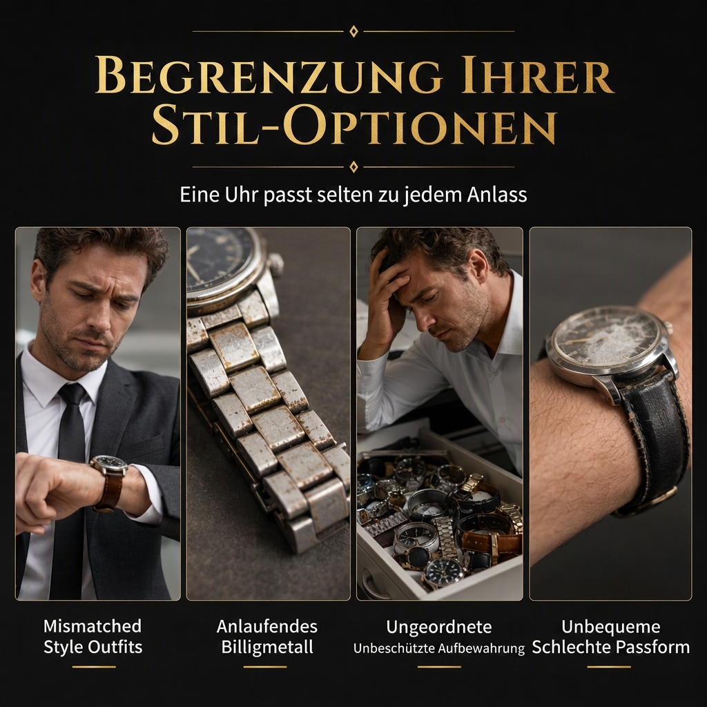 📢📢50% RABATT !!⏰6-teiliges Herrenuhren-Set mit Stahlarmband, modische Uhren in Geschenkbox
