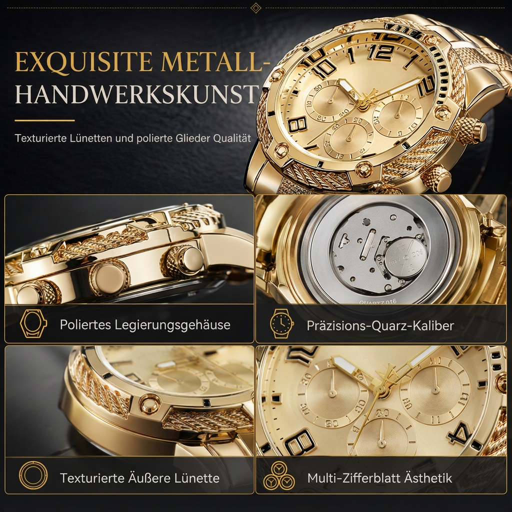 📢📢50% RABATT !!⏰6-teiliges Herrenuhren-Set mit Stahlarmband, modische Uhren in Geschenkbox