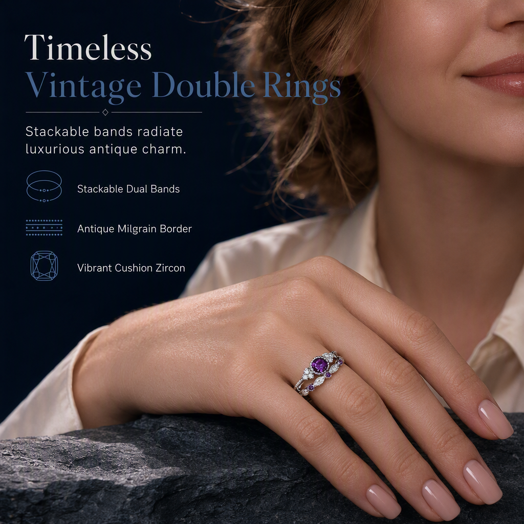 Women's Fashion Micro Pave Zircon Ring with Imitation Gemstone for Engagement and Couples