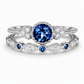 Women's Fashion Micro Pave Zircon Ring with Imitation Gemstone for Engagement and Couples