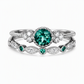 Women's Fashion Micro Pave Zircon Ring with Imitation Gemstone for Engagement and Couples