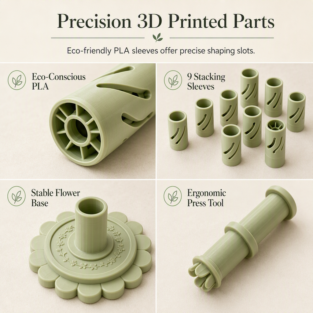 DIY Clay Flower Shaping Tool and Modular Clay Bloom Maker for Handmade Crafts