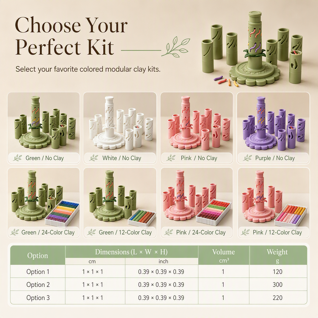DIY Clay Flower Shaping Tool and Modular Clay Bloom Maker for Handmade Crafts