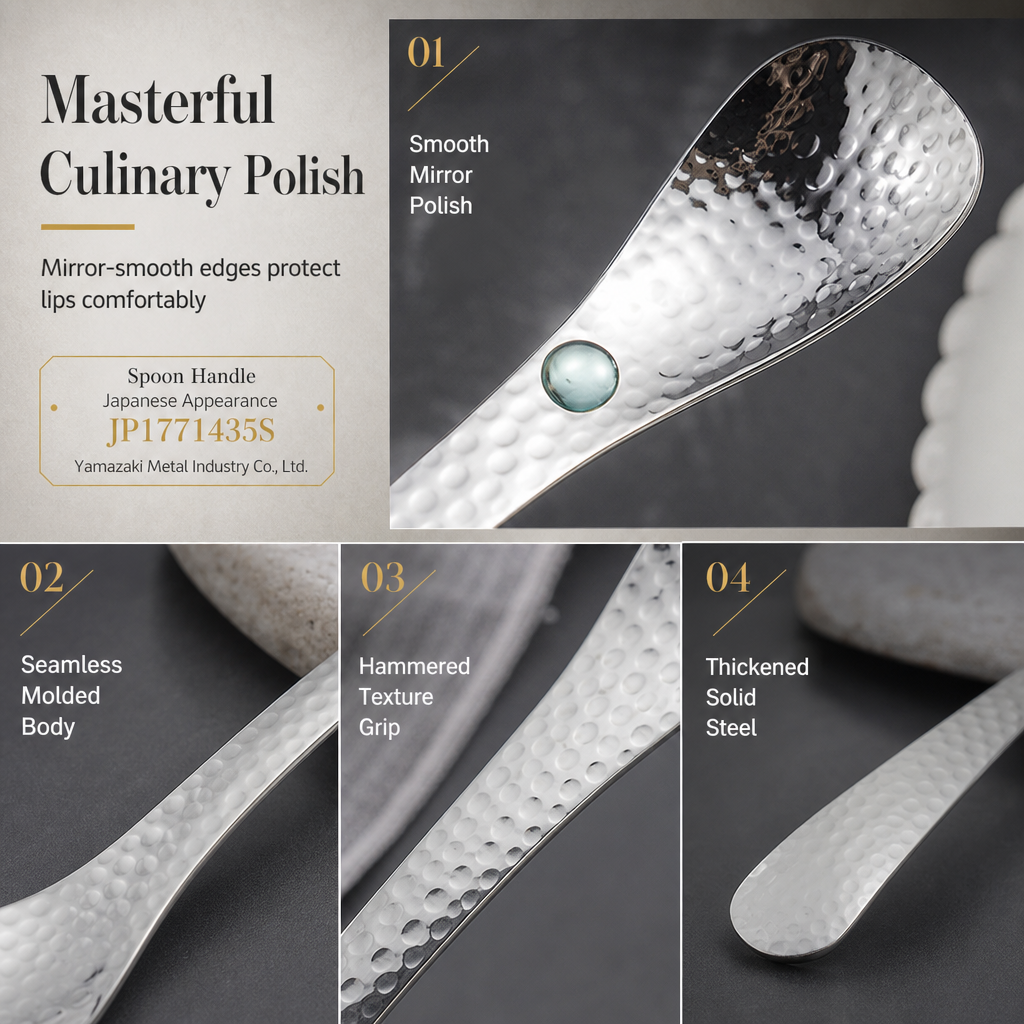 🍰✨ Japanisches Dessert-Besteck aus 304 Edelstahl – Ergonomischer Griff & lebensmittelecht | Premium Qualität