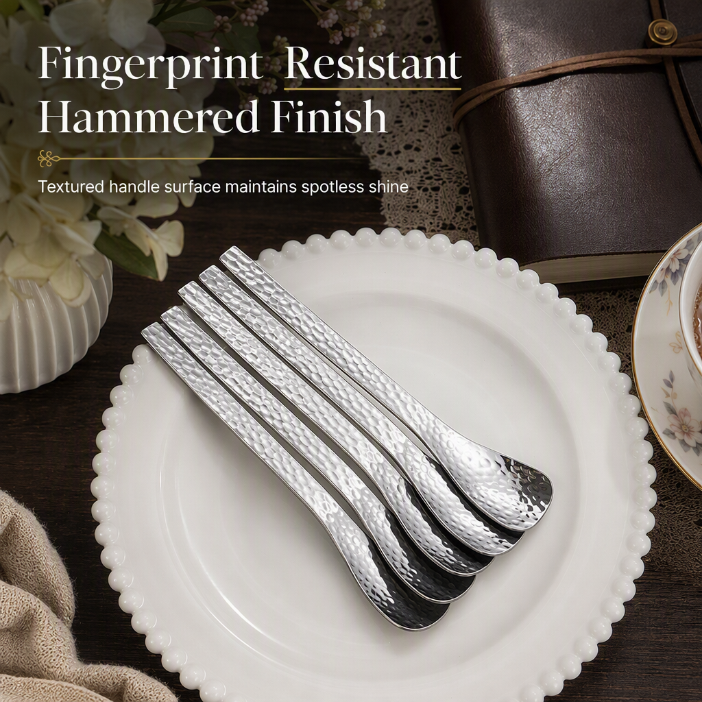 🍰✨ Japanisches Dessert-Besteck aus 304 Edelstahl – Ergonomischer Griff & lebensmittelecht | Premium Qualität
