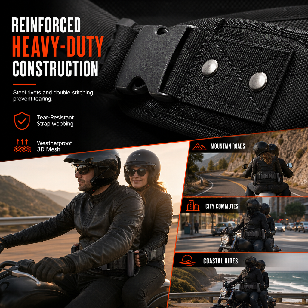⏳Zeitlich begrenztes Angebot⏰: Motorrad-Haltegurt für Beifahrer 🏍️