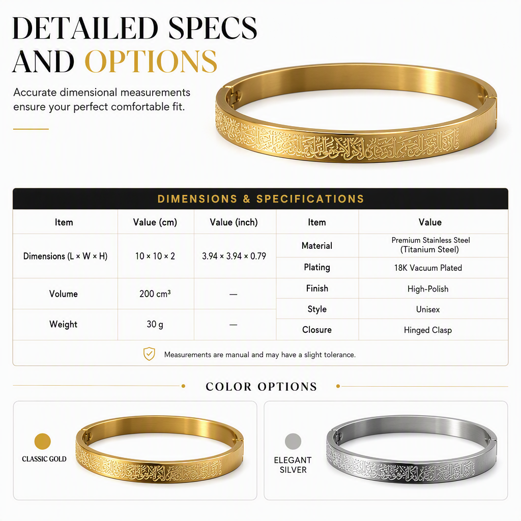 🌸50% RABATT💫Armreif aus Titanstahl – 18-karätig vergoldet und graviert, rostfrei mit dauerhaftem Glanz💛