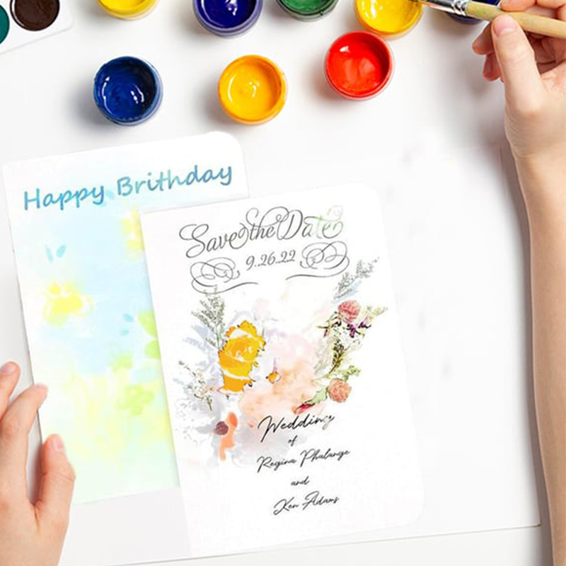 Blank Watercolor Cards and Envelopes Set