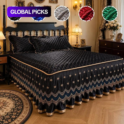 🛏️Gesteppter Bettvolant – atmungsaktiv, rundum blickdicht & einfach anzubringen ✨