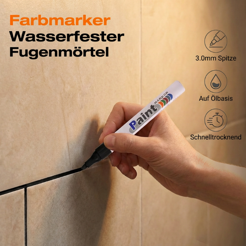 🎁1+1 GRATIS⏰ Wasserfester Lack- & Reifenmarker – farbige Permanentmarker, witterungsbeständig & abriebfest